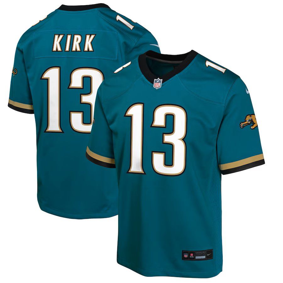 Youth Jacksonville Jaguars #13 Christian Kirk Green Nike Throwback Player Game NFL Jersey->youth nfl jersey->Youth Jersey